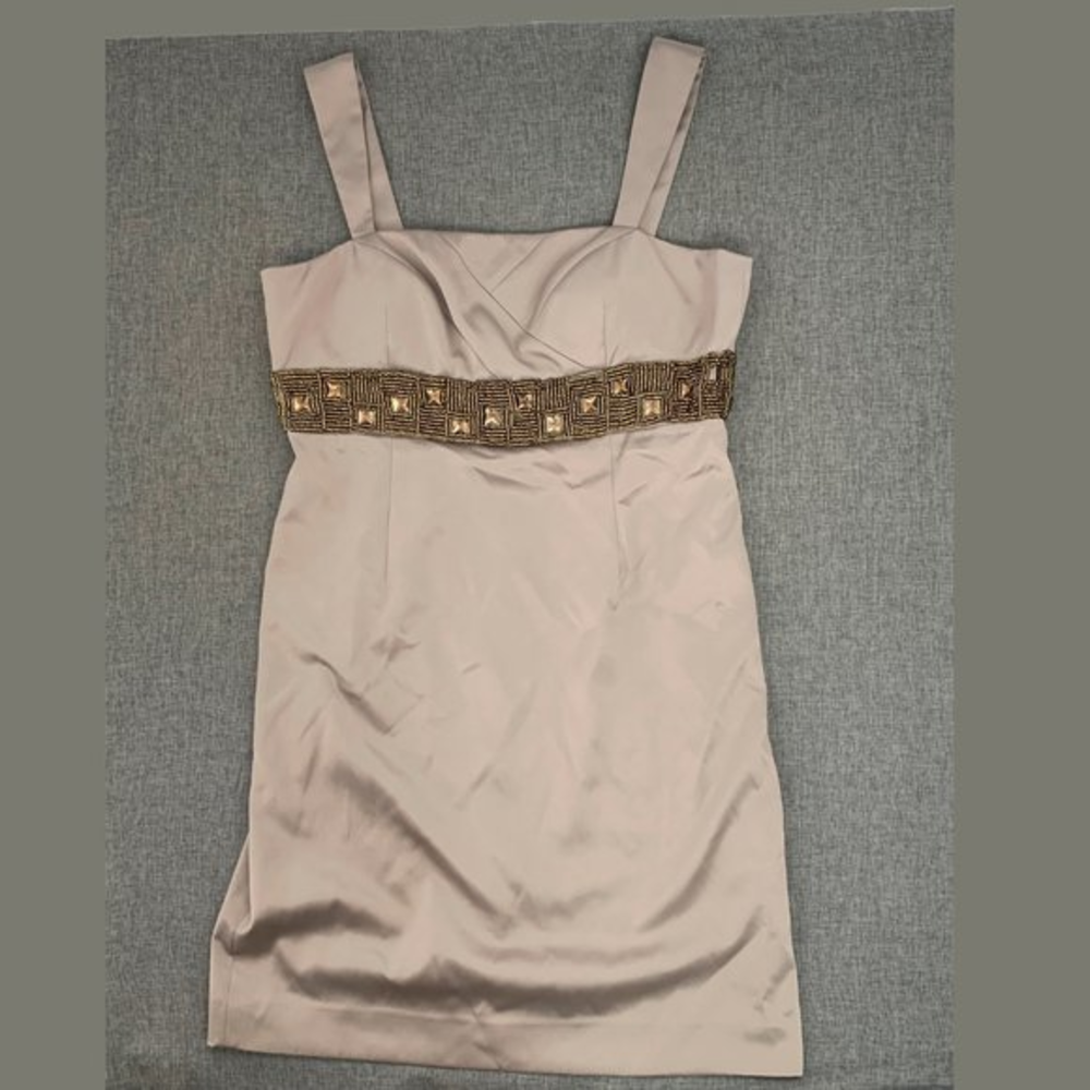 Antonio Melani Elegant‎ Evening Dress Jeweled 14 Polyester Acetate Spandex Party